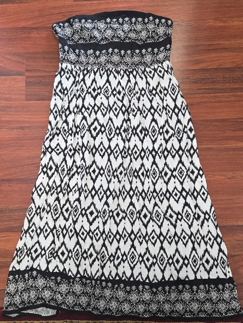 Popvil Black & White Printed Maxi Dress NWT XL